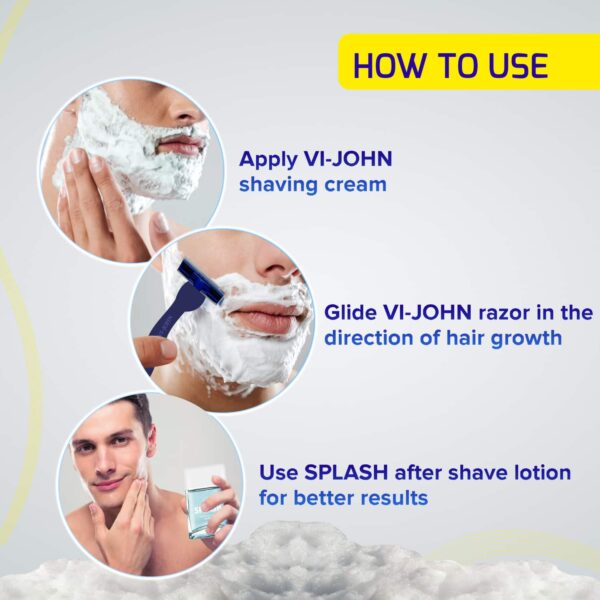 VI-JOHN Lime Bacti-Guard Shaving Cream (Pack of 8) - VI-JOHN