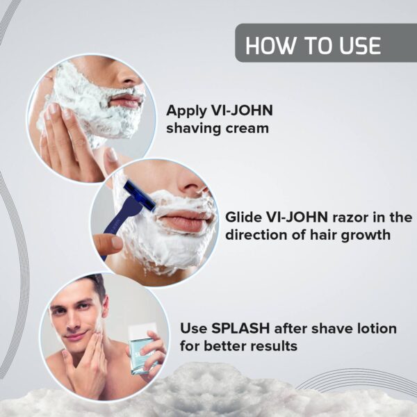 VI-JOHN Premium Lather Extra Smooth Shaving Cream (Pack of 3) - VI-JOHN