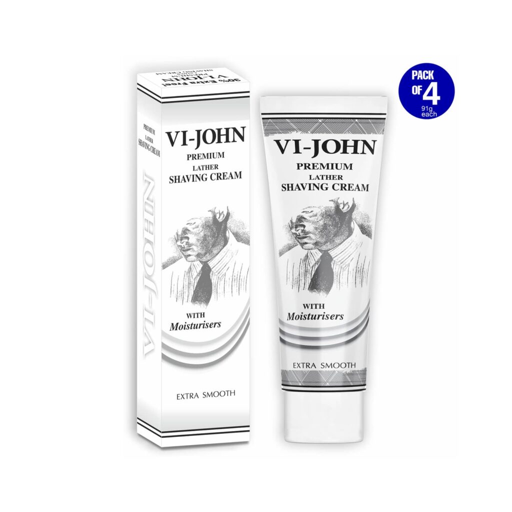 VI-JOHN Premium Lather Extra Smooth Shaving Cream (Pack of 4) - VI-JOHN