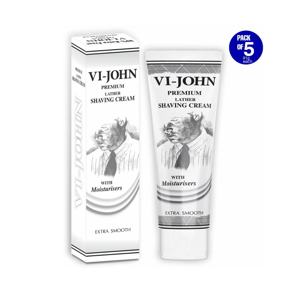 VI-JOHN Premium Lather Extra Smooth Shaving Cream (Pack of 5) - VI-JOHN