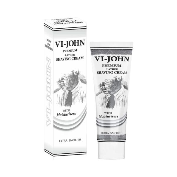 VI-JOHN Premium Lather Shaving Cream With Moisturizers For Extra Smooth Shave (91g) - VI-JOHN