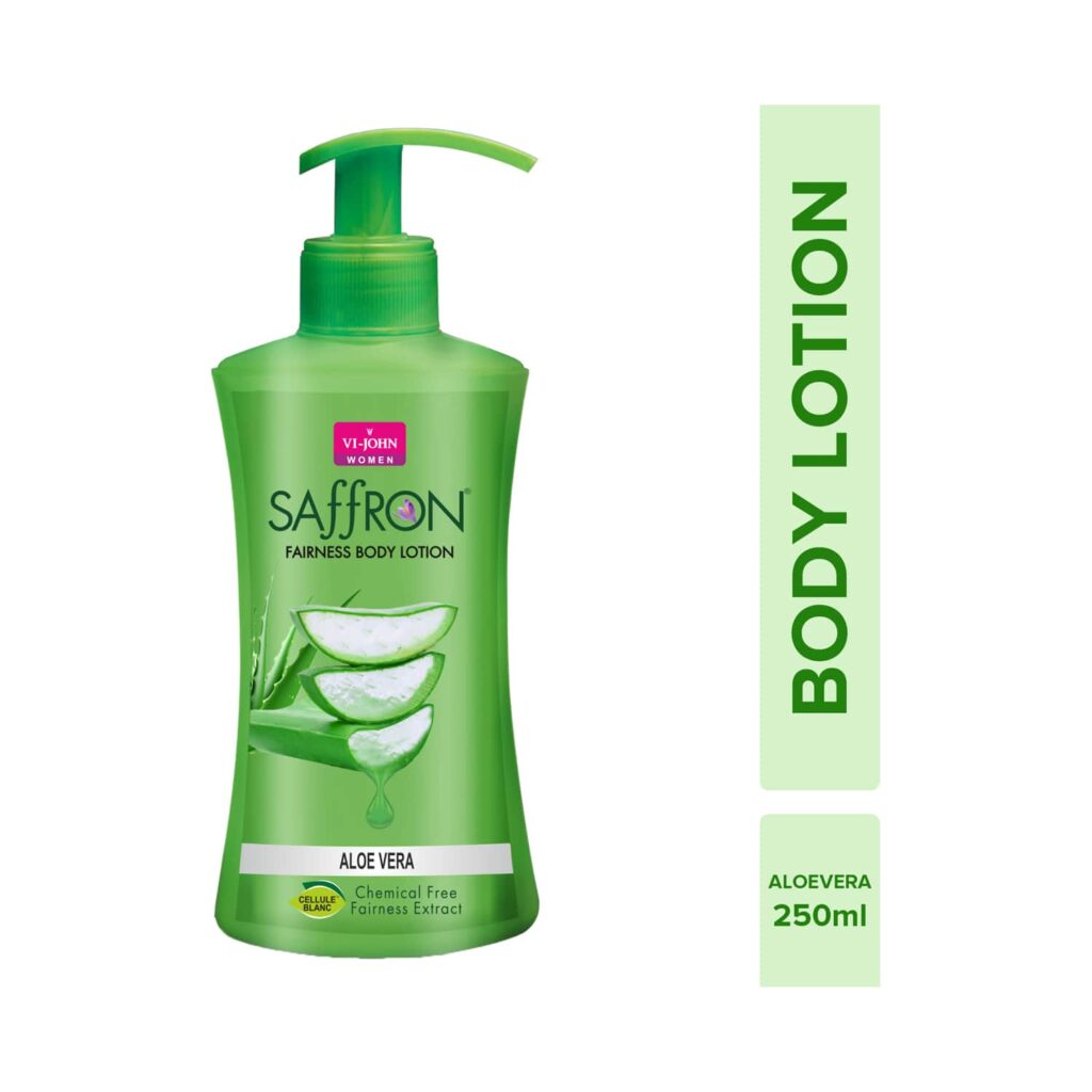 VI-JOHN Saffron Aloe Vera Fairness Body Lotion (250ml) - VI-JOHN