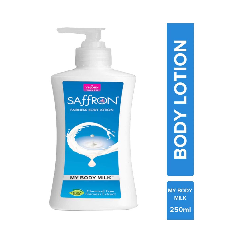 VI-JOHN Saffron My Body Milk Fairness Body Lotion (250ml) - VI-JOHN
