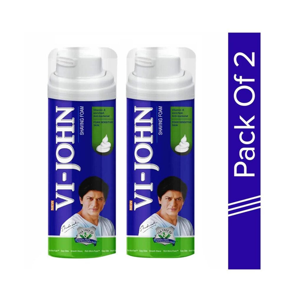 VI-JOHN Sensitive Skin Shaving Foam (Pack of 2) (250 g) - VI-JOHN