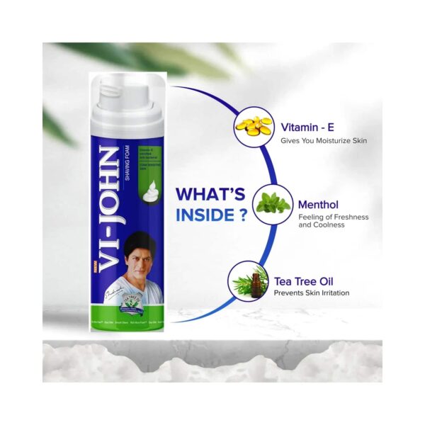 VI-JOHN Sensitive Skin Shaving Foam (Pack of 2) (250 g) - VI-JOHN