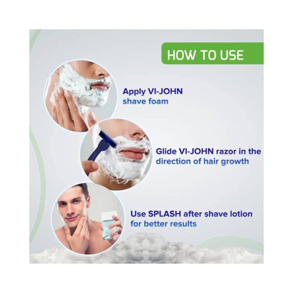 VI-JOHN Sensitive Skin Shaving Foam (Pack of 2) (250 g) - VI-JOHN