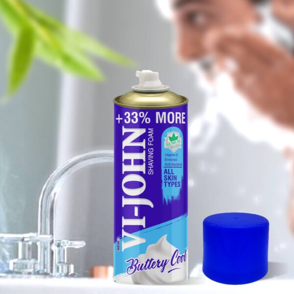 VI-JOHN Shaving Foam All Skin Type with Vitmin E (Pack Of 2) - VI-JOHN