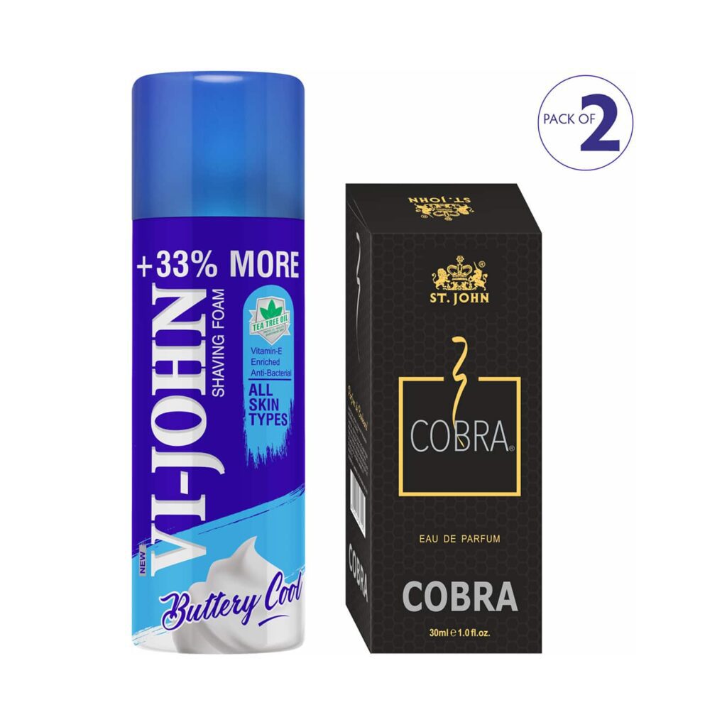 VI-JOHN Shaving Foam & Cobra EDP Set (Pack of 2) - VI-JOHN