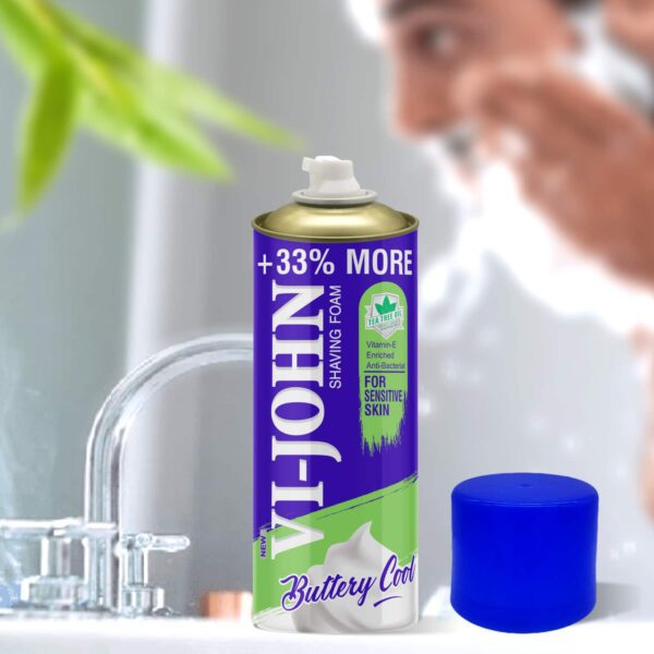 VI-JOHN Shaving Foam For Sensitive Skin With Vitamin E (Pack Of 3) - VI-JOHN