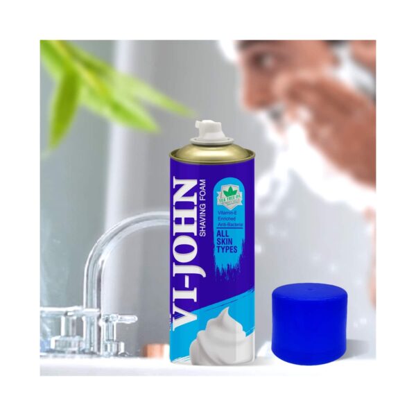 VI-JOHN Shaving Foam With Vitamin E Enriched & Antibacterial Properties (50g) - VI-JOHN
