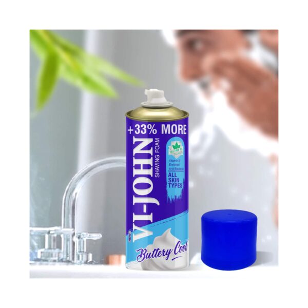 VI-JOHN Shaving Foam With Vitamin E Enriched & Antibacterial Properties (300g) - VI-JOHN