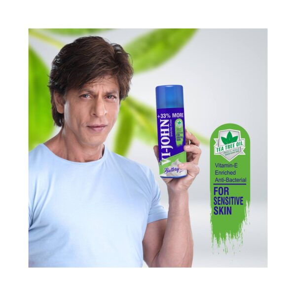 VI-JOHN Shaving Foam With Vitamin E Enriched & Antibacterial Properties For Sensitive Skin (400g) - VI-JOHN