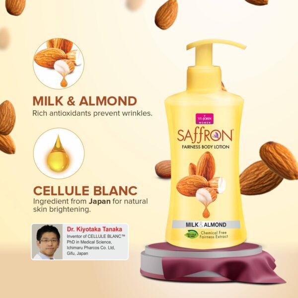 VI-JOHN Women Saffron Body Lotion Combo Red Apple + Milk Almond - VI-JOHN