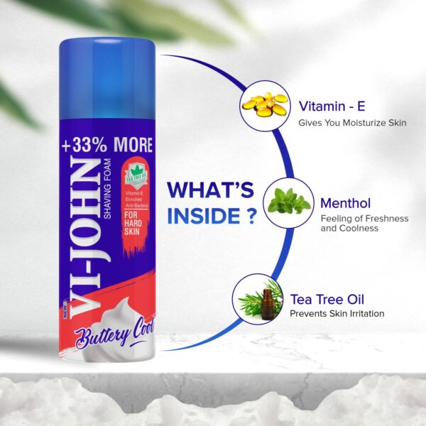 VI-JOHN Zesty Breeze & Lemon Lime Shaving Foam (Pack of 2) - VI-JOHN