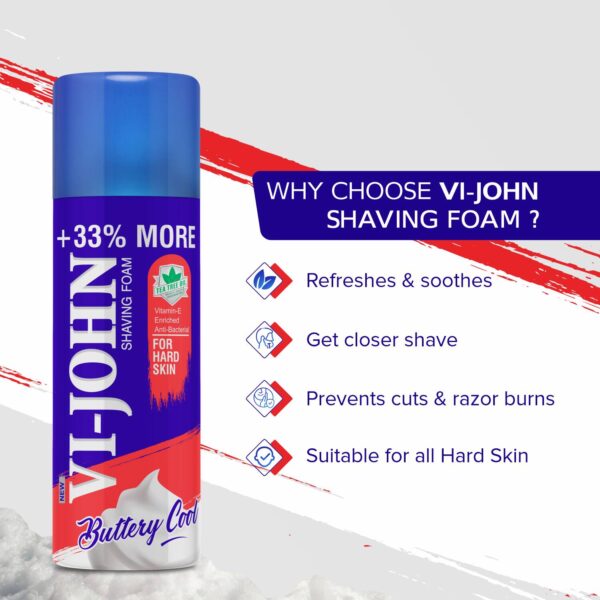 VI-JOHN Zesty Breeze & Lemon Lime Shaving Foam (Pack of 2) - VI-JOHN