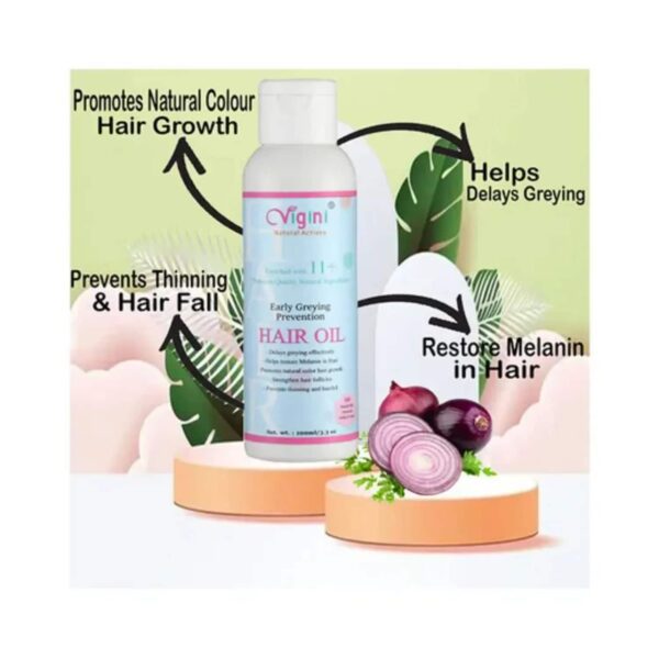 Vigini Anti Grey Early Zero Greying Prevention Hair Oil (100ml) - Vigini