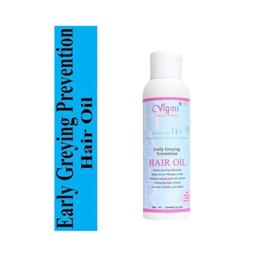 Vigini Anti Grey Early Zero Greying Prevention Hair Oil (100ml) - Vigini