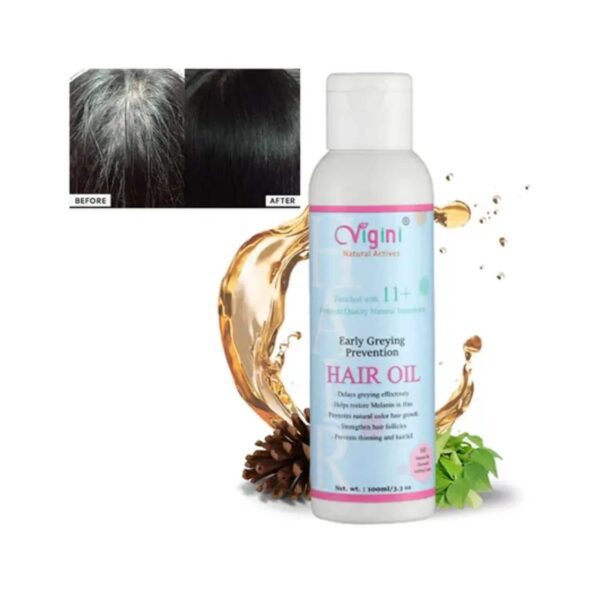 Vigini Anti Grey Early Zero Greying Prevention Hair Oil (100ml) - Vigini