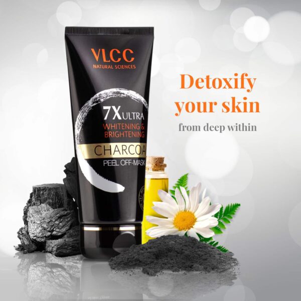 VLCC 7X Ultra Whitening and Brightening Charcoal Peel Off Mask & Anti Tan Facial Kit - VLCC