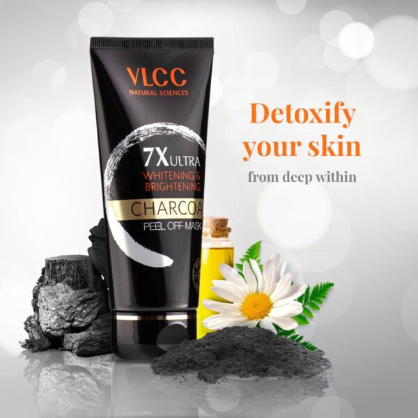VLCC 7X Ultra Whitening and Brightening Charcoal Peel Off Mask & Diamond Facial Kit - VLCC