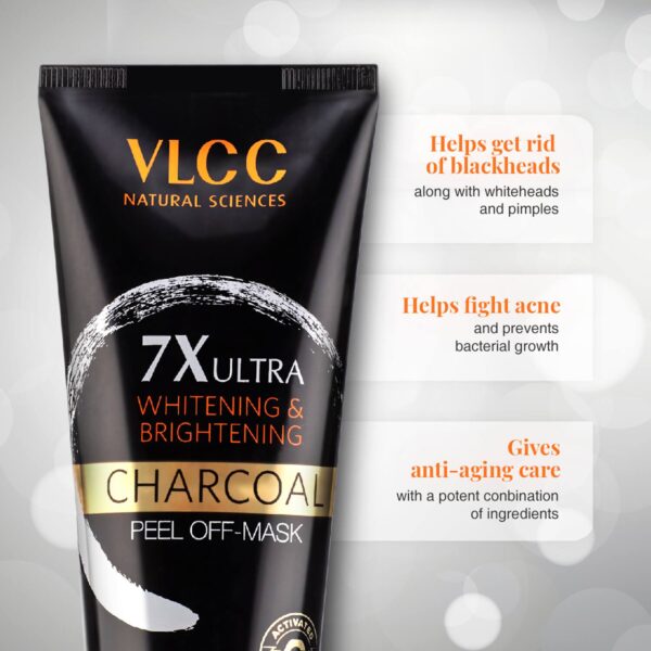VLCC 7X Ultra Whitening and Brightening Charcoal Peel Off Mask & Diamond Facial Kit - VLCC