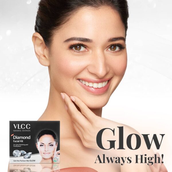 VLCC 7X Ultra Whitening and Brightening Charcoal Peel Off Mask & Diamond Facial Kit - VLCC