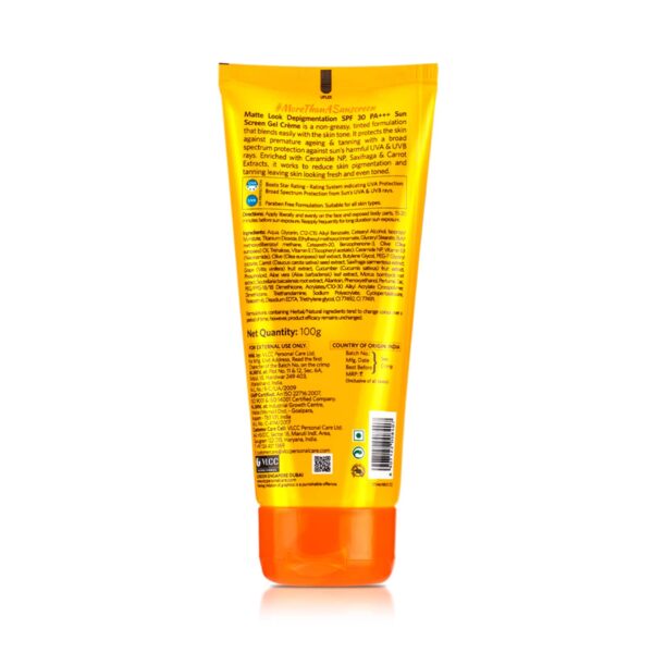 VLCC Matte Look Depigmentation Sunscreen Gel Creme SPF 30 (100g) - VLCC