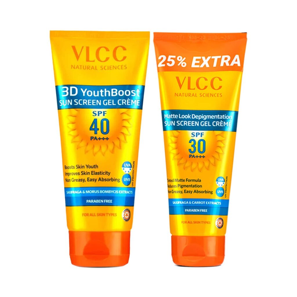 VLCC Matte Look SPF 30 PA+++ & 3D Youth Boost SPF40 +++ Sunscreen Combo - VLCC
