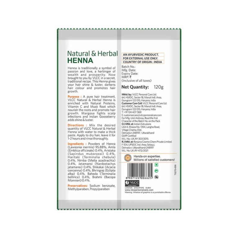 VLCC Natural & Herbal Henna Hair Color (120g) - VLCC
