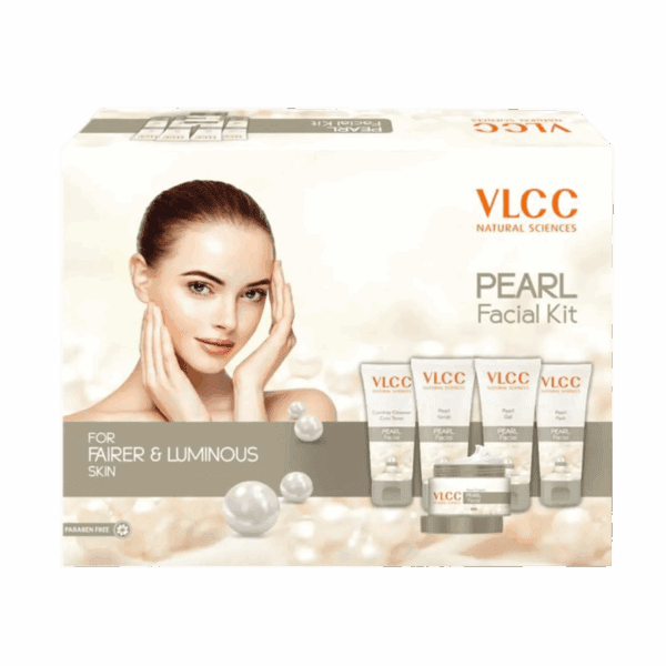 VLCC Pearl Premium Facial Kit with FREE Rose Water Toner (400g) - VLCC