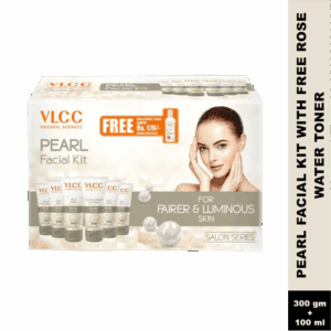 VLCC Pearl Premium Facial Kit with FREE Rose Water Toner (400g) - VLCC