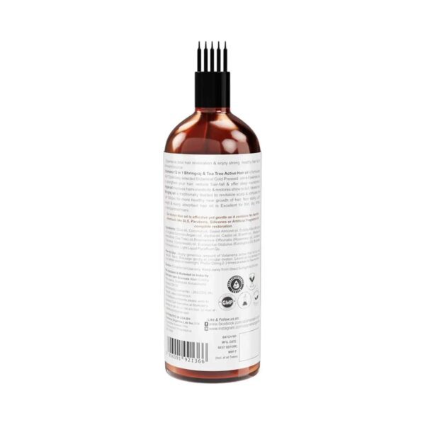 Volamena 12-In-1 Bhringraj & Tea Tree Hair Oil (200ml) - Volamena