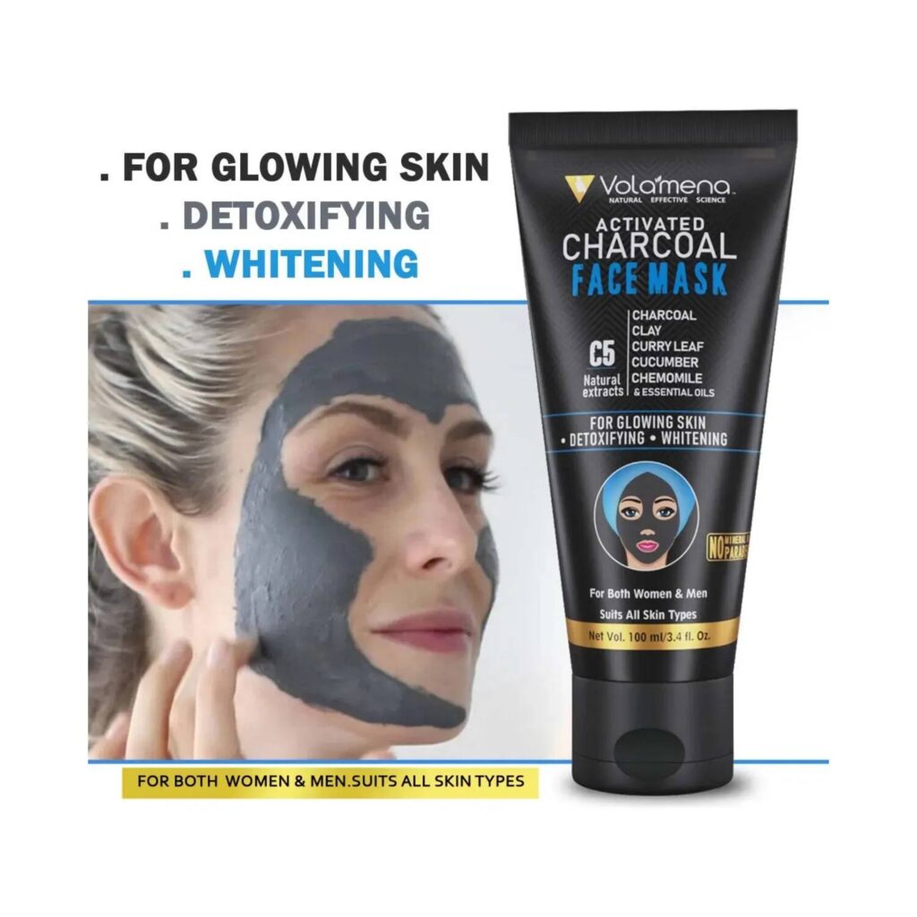 Volamena Activated Charcoal C5 Face Mask (100ml) - Volamena