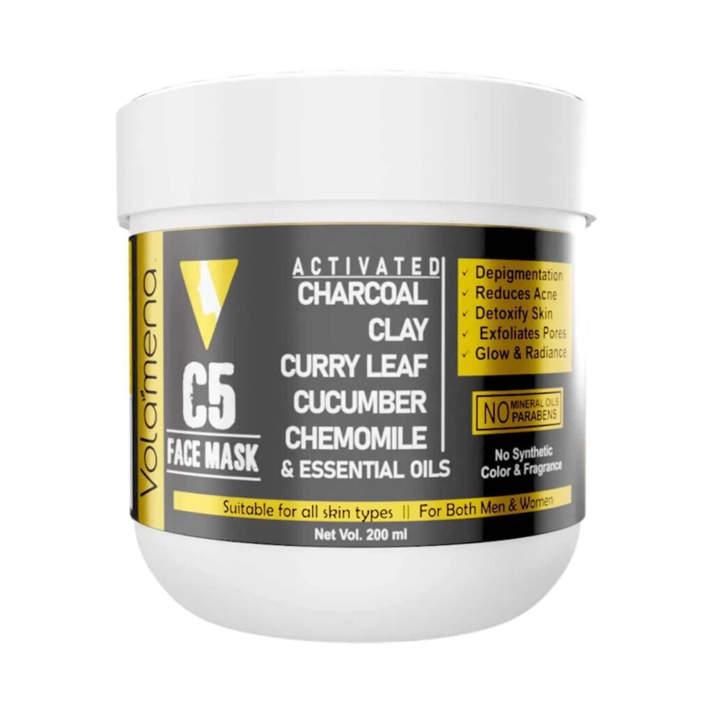 Volamena Activated Charcoal C5 Face Mask (200ml) - Volamena