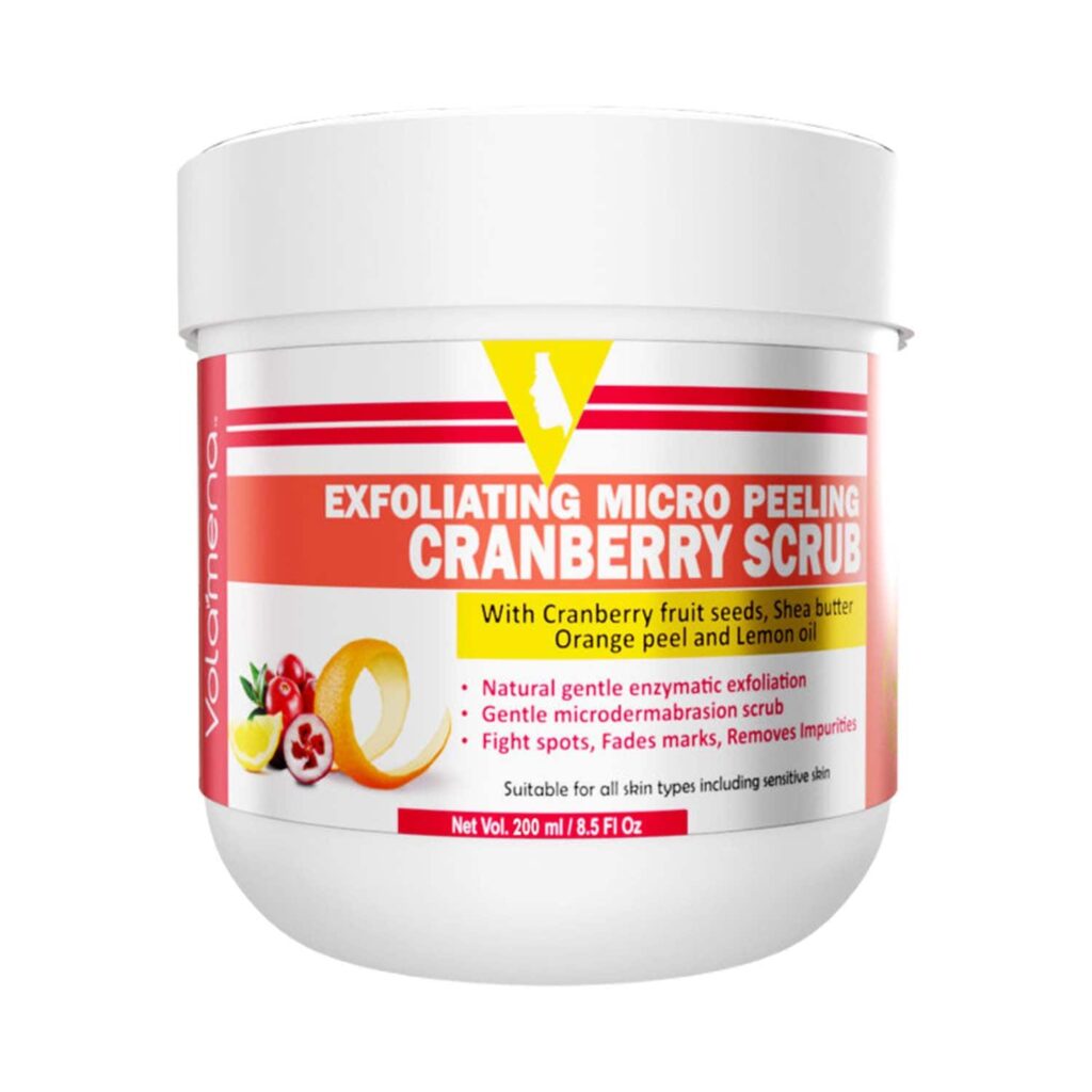 Volamena Exfoliating Micro Peeling Cranberry Scrub (200ml) - Volamena