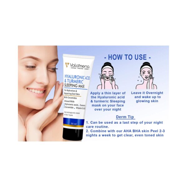 Volamena Hyaluronic Acid & Turmeric Sleeping Mask (50ml) - Volamena