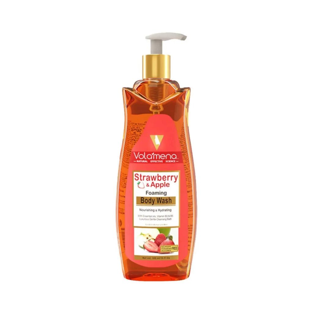 Volamena Strawberry & Apple Foaming Body Wash (300ml) - Volamena