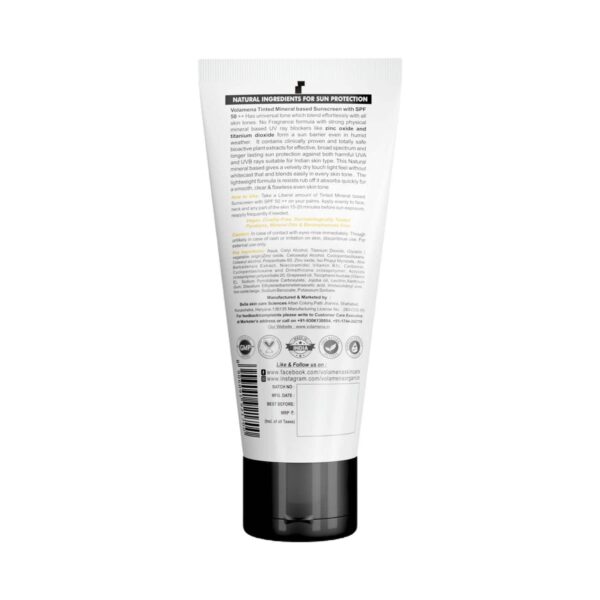 Volamena Tinted Mineral Based Sunscreen With SPF 50 ++ (100ml) - Volamena