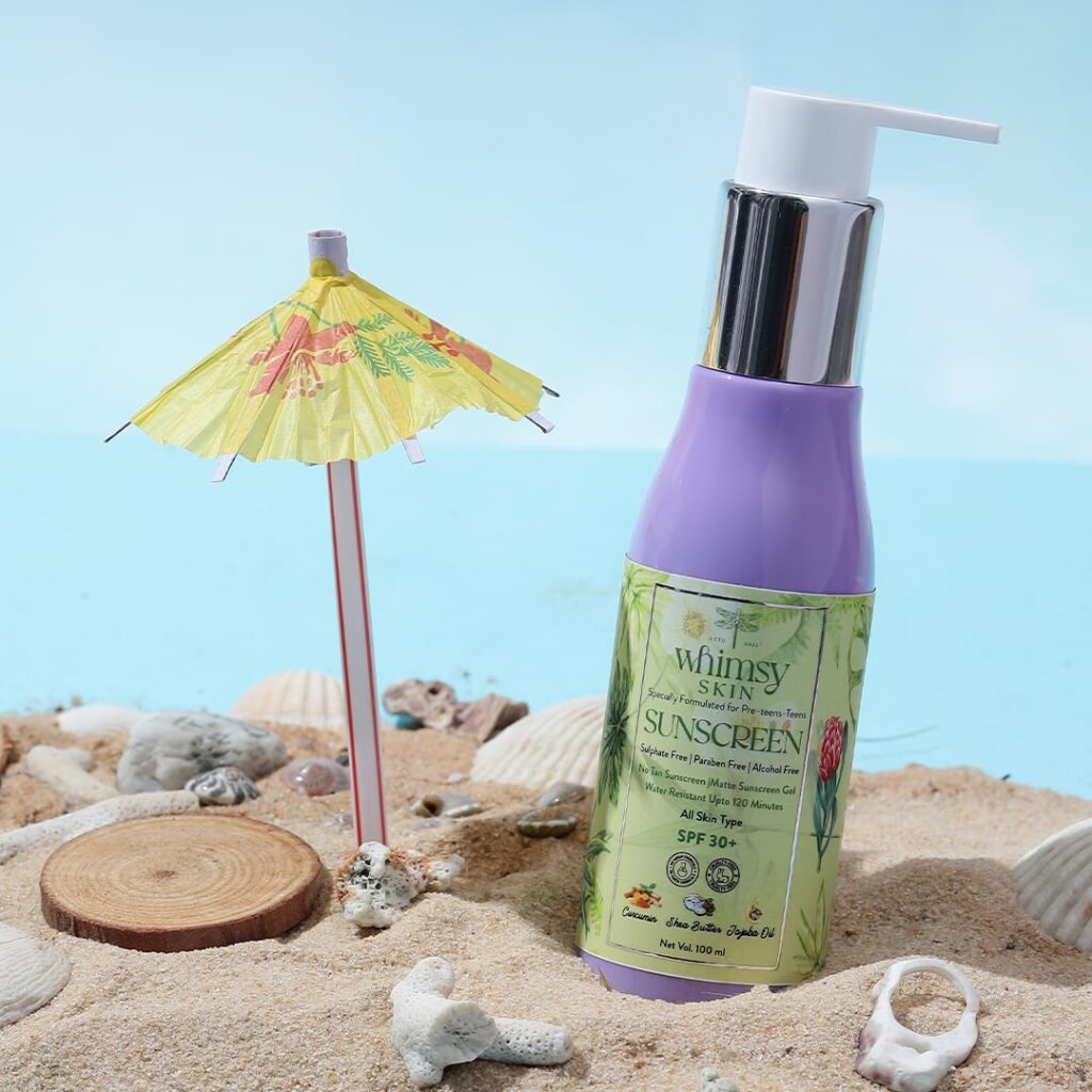 Whimsy Kids & Teens Sunscreen Ð SPF 30+ Broad Spectrum UV Protection | Clean, Chemical-Free Formula for Sensitive Skin | Water-Resistant & Lightweight Ð 100ml