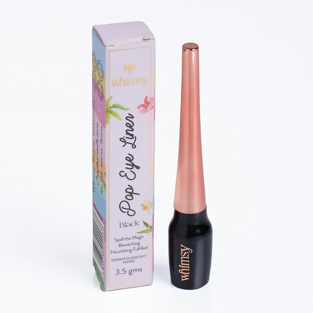 Whimsy Safe, Organic, Water Washable Pop Eyeliner for Girls|Matte Finish Liquid Eye Liner for Girls|Long Lasting Eye Makeup|Safe Eye Makeup for Kids|Smudge-proof|Quick Drying...