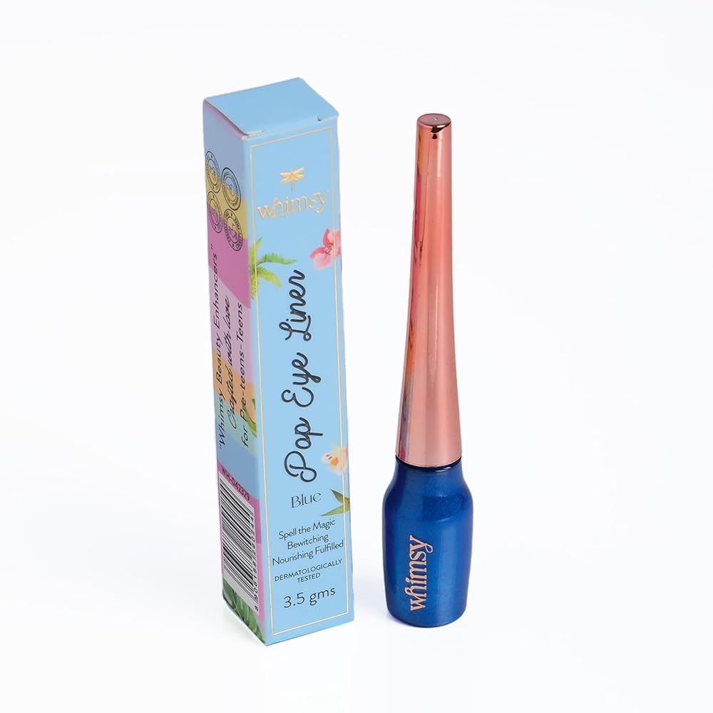 Whimsy Safe, Organic, Water Washable Pop Eyeliner for Girls|Matte Finish Liquid Eye Liner for Girls|Long Lasting Eye Makeup|Safe Eye Makeup for Kids|Smudge-proof|Quick Drying...