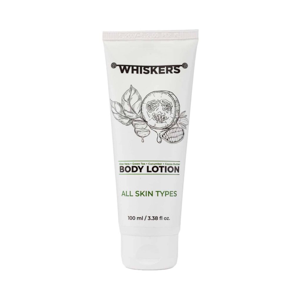 WHISKERS Aloe Vera Body Lotion For Men (100 ml) - WHISKERS