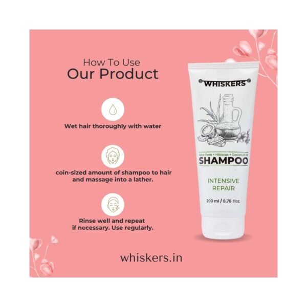 WHISKERS Aloe Vera Shampoo For Men (200 ml) - WHISKERS