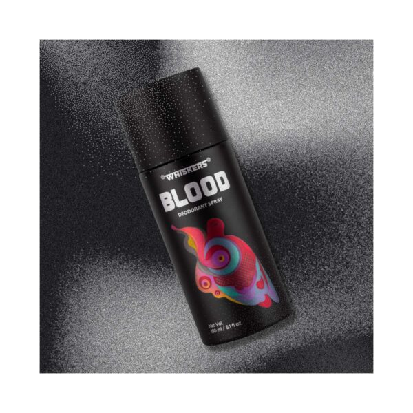 WHISKERS Blood Deodorant Spray For Men (150 ml) - WHISKERS