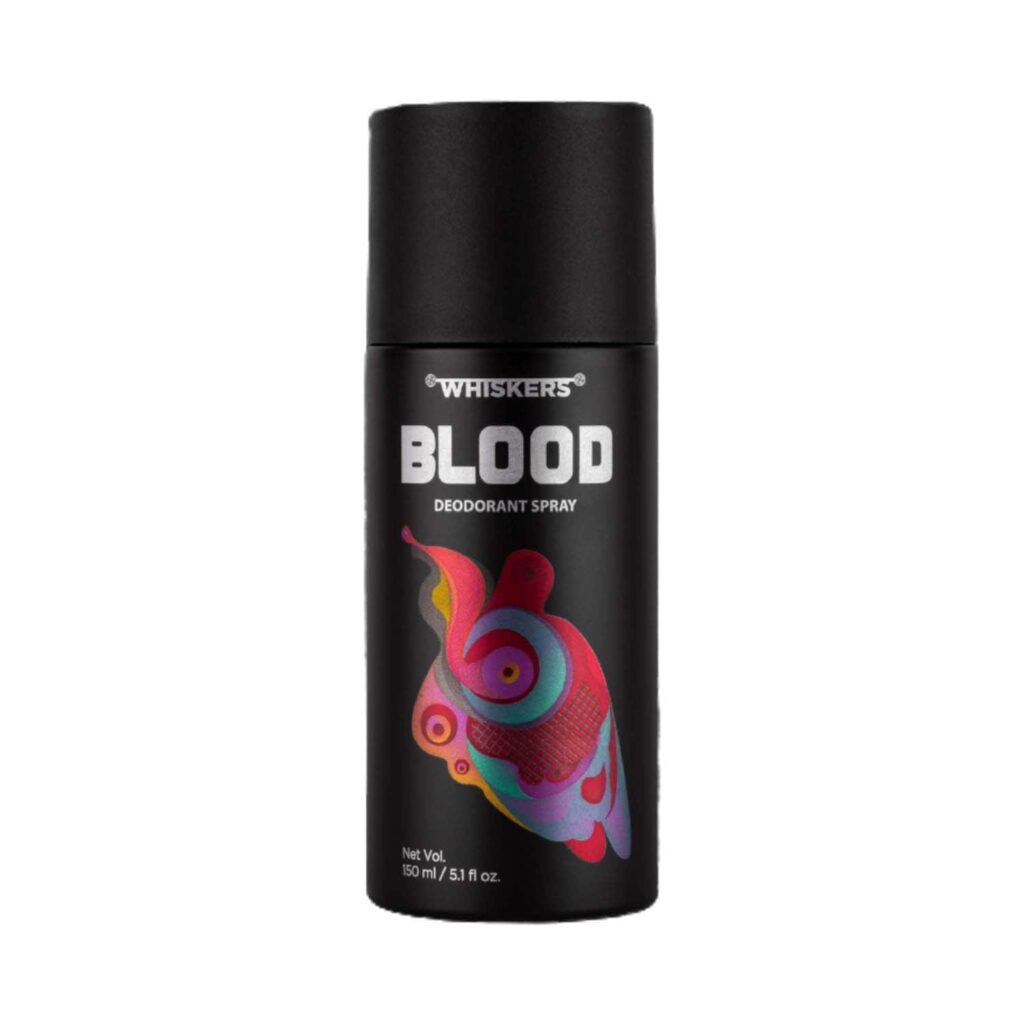 WHISKERS Blood Deodorant Spray For Men (150 ml) - WHISKERS