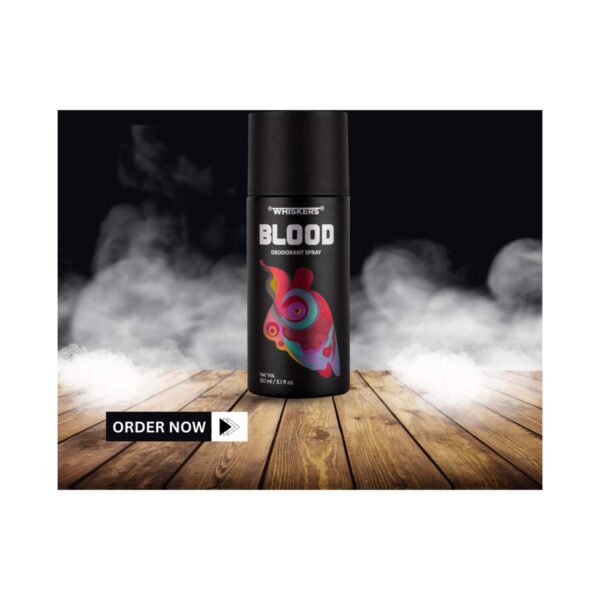 WHISKERS Blood Deodorant Spray For Men (150 ml) - WHISKERS