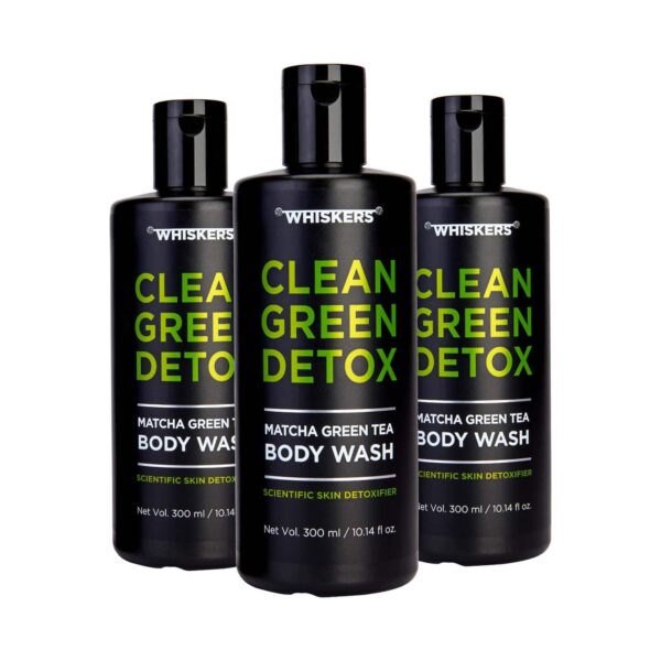 WHISKERS Matcha Green Tea Body Wash For Men (300 ml) - WHISKERS