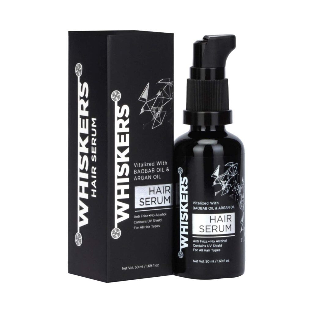 WHISKERS Vitalized With Baobab Oil and Argan Oil Hair Serum For Men (50 ml) - WHISKERS
