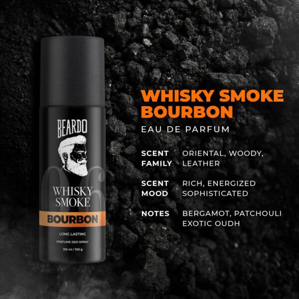Whisky Smoke & Bourbon Long Lasting Deo Body Spray Combo For Men (2 pcs) - Beardo