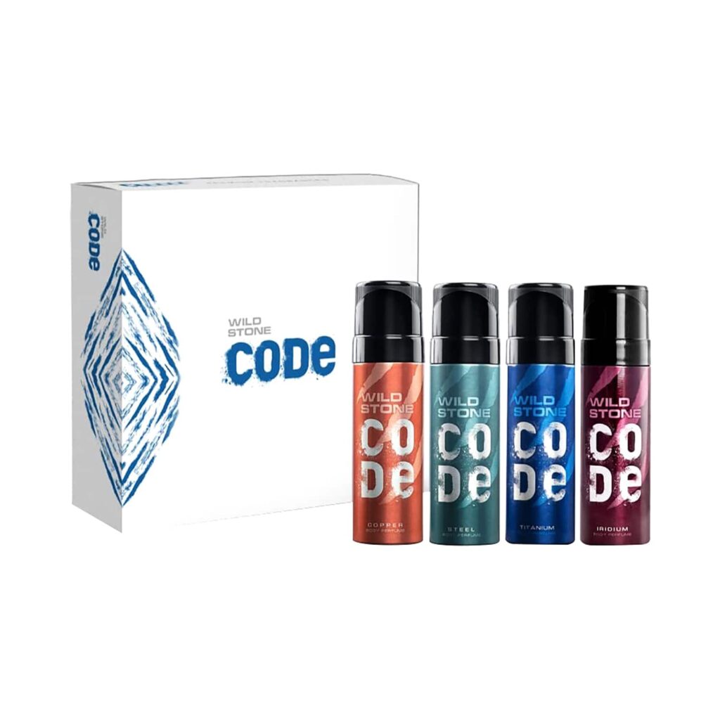Wild Stone Code Body Spray Travel Pack Gift Set (4Pcs) - Wild Stone